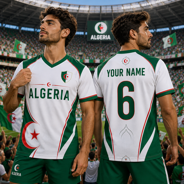Algeria Soccer Jersey Adult V-Neck Personalized Custom Name Number, Algeria Football Shirt for Men Women, Algeria National Team Jersey, Fan Gift