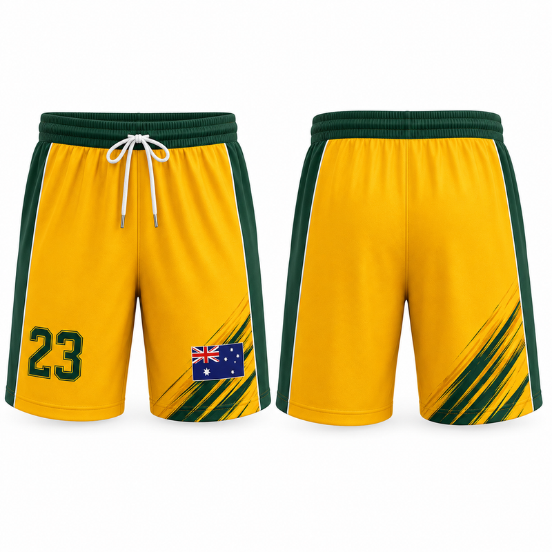 Australia Soccer Jersey Set for Kids, Personalized Name Number Football Uniform, Custom Youth Soccer Kit, Australia Fan Outfit