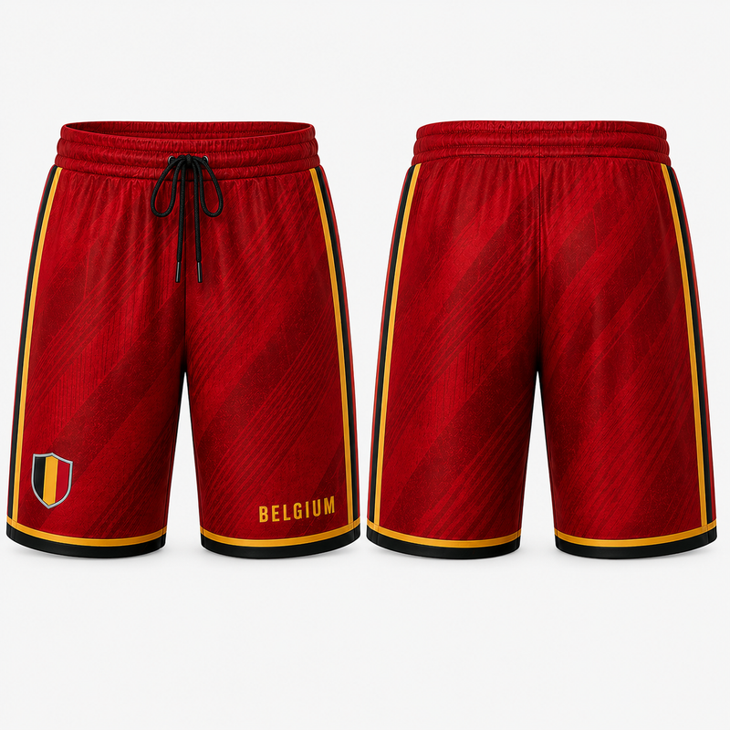 Belgium Soccer Jersey and Shorts Set Personalized Name Number, Custom Belgium Football Uniform, Belgium Fan Gift, Matching Soccer Kit