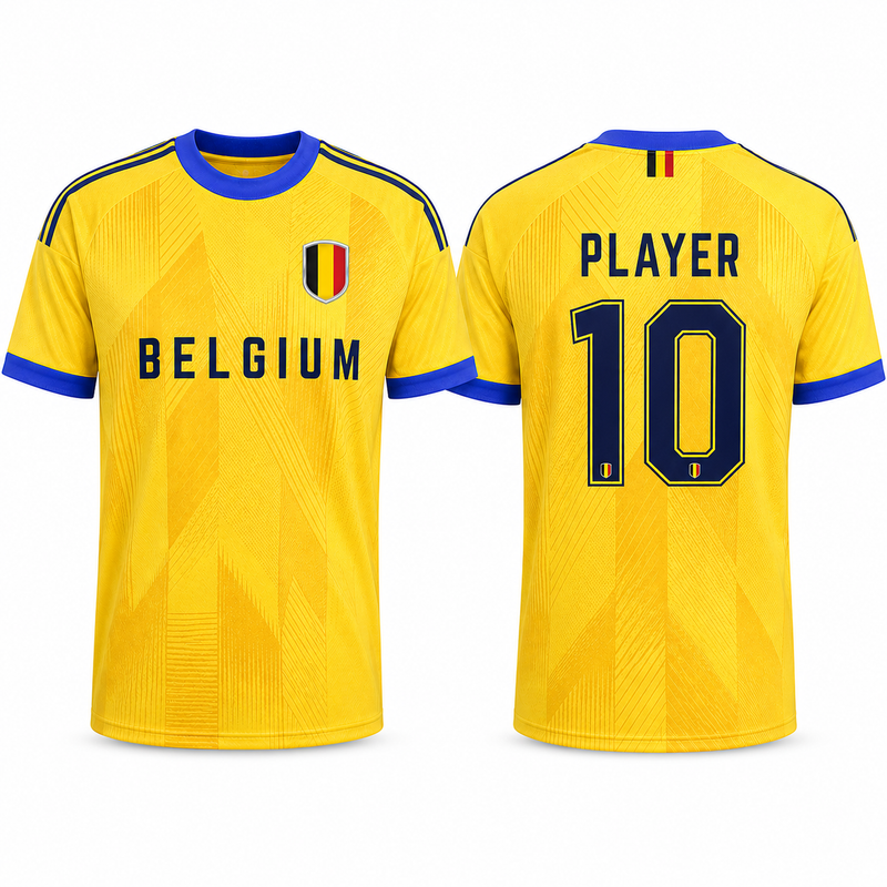 Belgium Soccer Jersey and Shorts Set Personalized Name Number, Custom Belgium Football Uniform, Belgium Fan Gift, Matching Soccer Kit