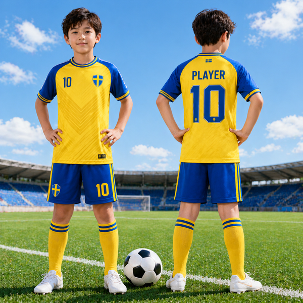 Custom Sweden Soccer Jersey, Personalized Youth Adult Football Shirt, 2026 Fan Jersey, Kids Men Women Team Uniform Gift