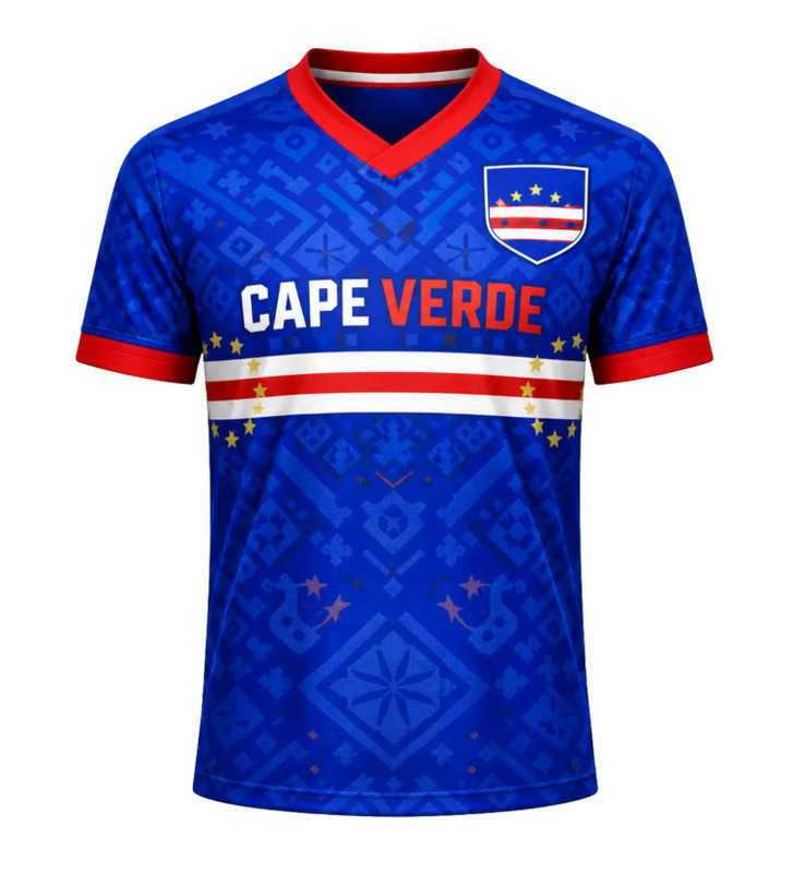 Cape Verde Soccer Jersey 3D, World Cup 2026 Fan Shirt, Personalized Football Tee Fan