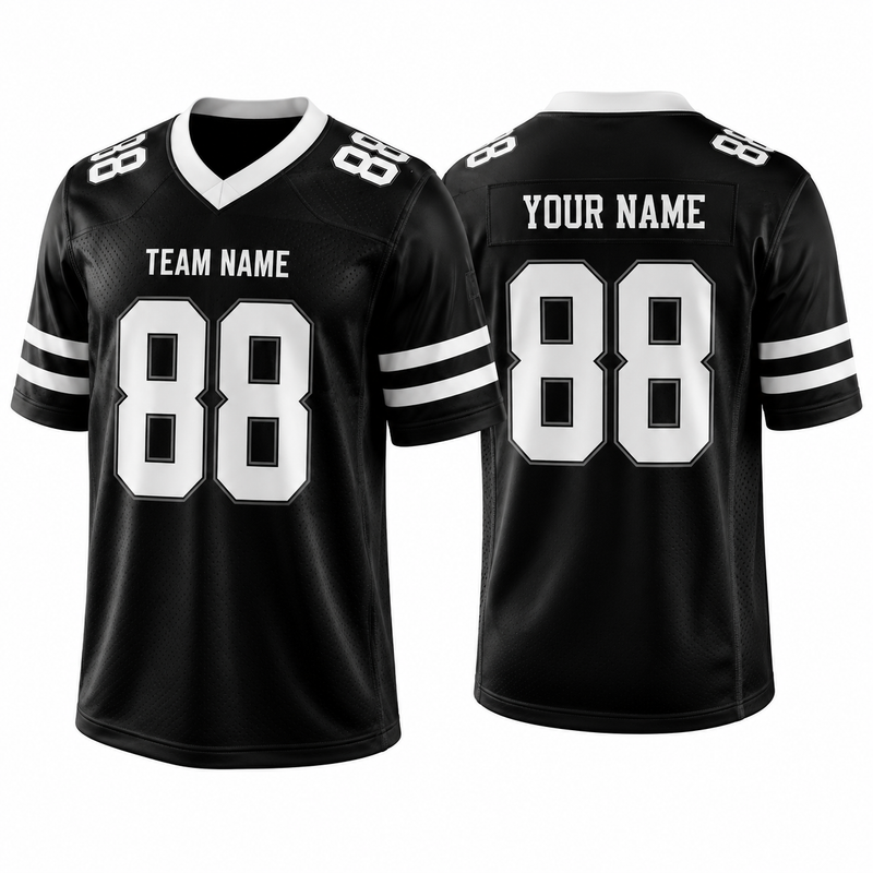 Custom Football Jersey Black, Personalized American Football Jerseys Name Number Logo, Wedding Gifts for Men Women Kids Toddler Fan (Copy)