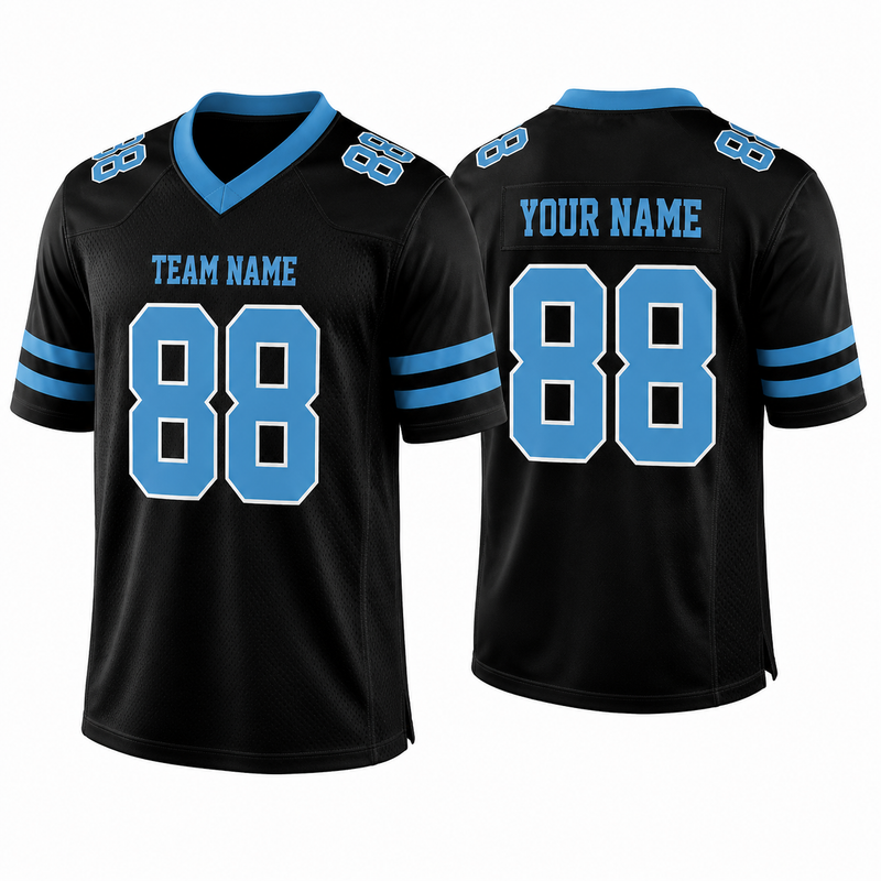Custom Football Jersey Black, Personalized American Football Jerseys Name Number Logo, Wedding Gifts for Men Women Kids Toddler Fan (Copy)