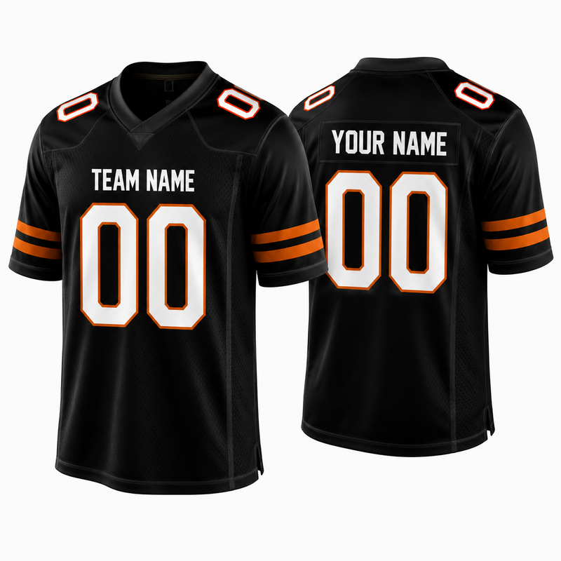 Custom Football Jersey Black, Personalized American Football Jerseys Name Number Logo, Wedding Gifts for Men Women Kids Toddler Fan (Copy)