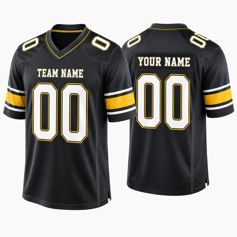 Custom Football Jersey Black, Personalized American Football Jerseys Name Number Logo, Wedding Gifts for Men Women Kids Toddler Fan (Copy)