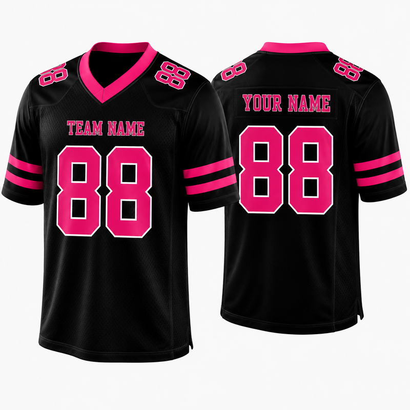 Custom Football Jersey Black, Personalized American Football Jerseys Name Number Logo, Wedding Gifts for Men Women Kids Toddler Fan (Copy)