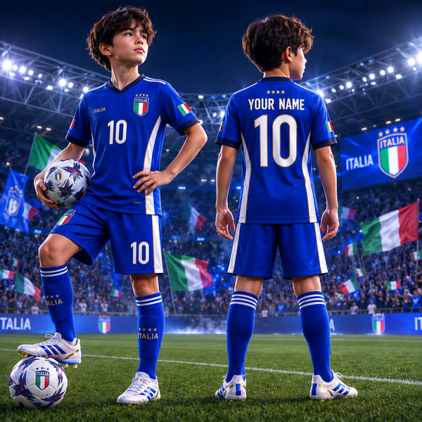 Personalized Italia Kids/Youths Soccer Jersey, Custom Name Number Italia Jersey, Support Football Team Outfit (Copy)