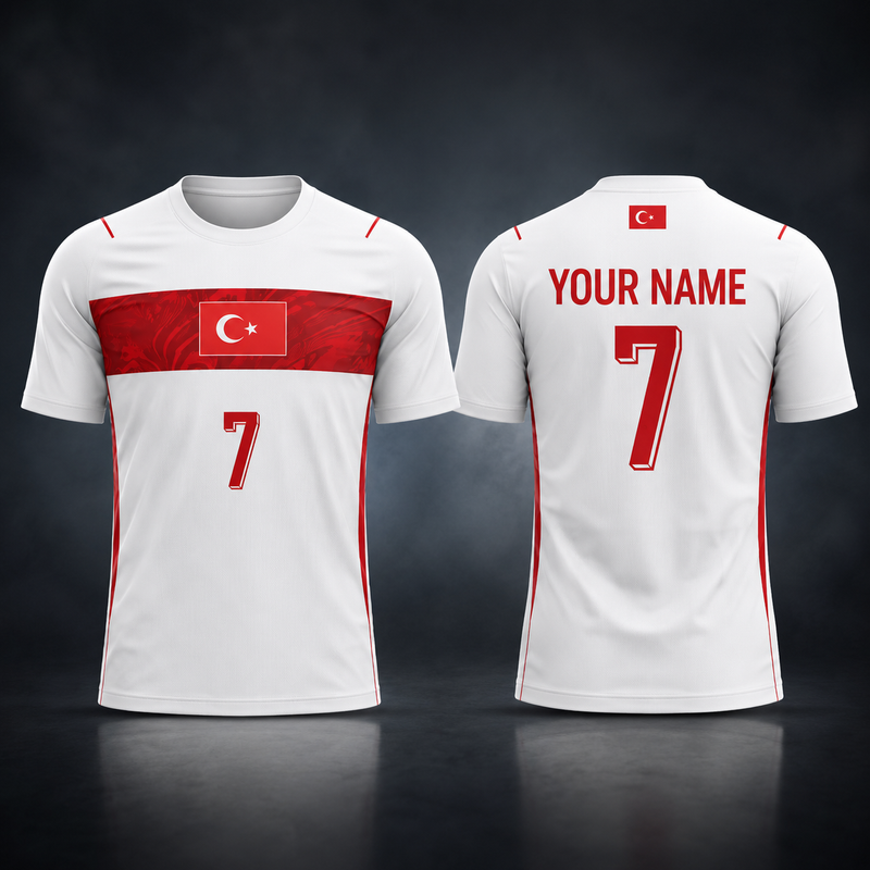 Personalized Turkiye Kids/Youths Soccer Jersey, Custom Name Number Turkiye Jersey, Support Football Team Outfit