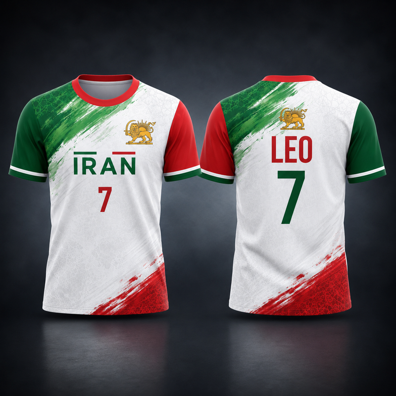 Personalized Iran Kids/Youths Soccer Jersey, Custom Name Number Iran Jersey, Support Football Team Outfit