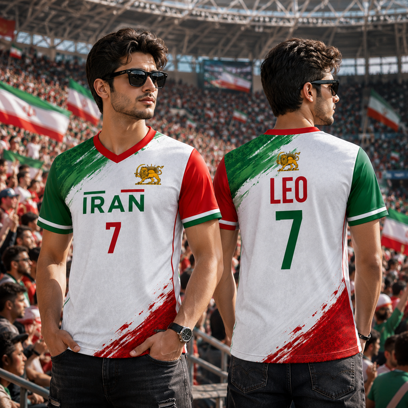 Iran Soccer Jersey, Retro Team Melli Shirt, Custom Football Jersey, Persian Match 26 Tee, Iran Team Fan Gift, Vintage Iranian Soccer Shirt