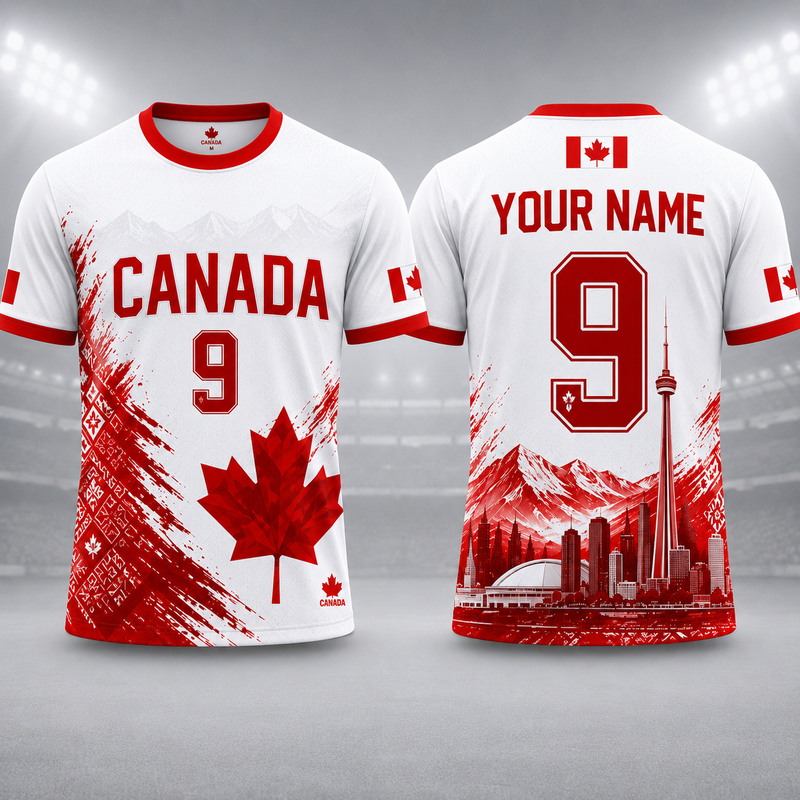 Personalized Canada Kids Soccer Jersey, Custom Name Number Football Uniform, Canada Youth Soccer Kit, Toddler Soccer Outfit