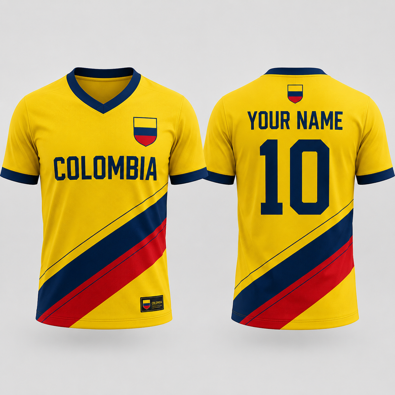 Custom Colombia Kid Soccer Jersey, Colombia Soccer Jersey For Men Women Youth Kid, Football Fan Shirt 2026, Personalized Name & Number