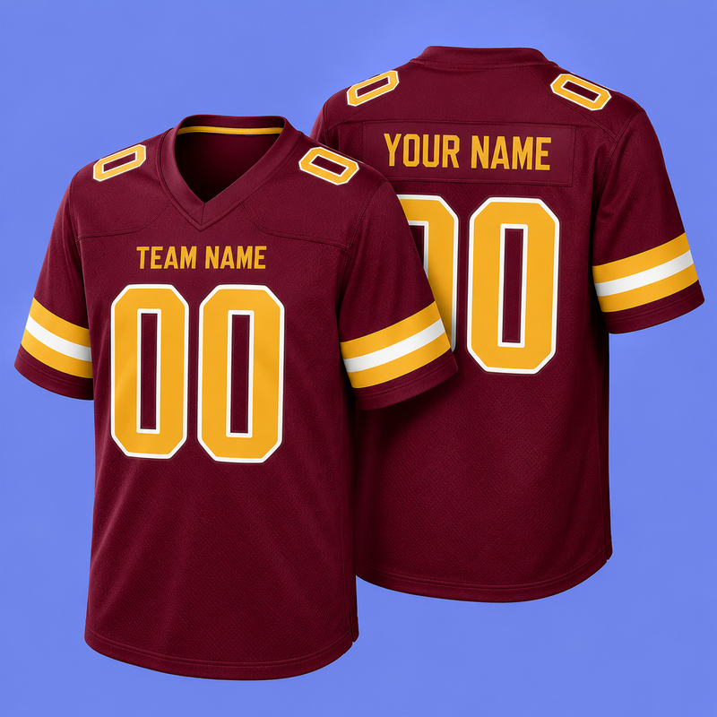 Custom Football Jersey Red, Personalized American Football Jerseys Name Number Logo, Wedding Gifts for Men Women Kids Toddler Fan (Copy)