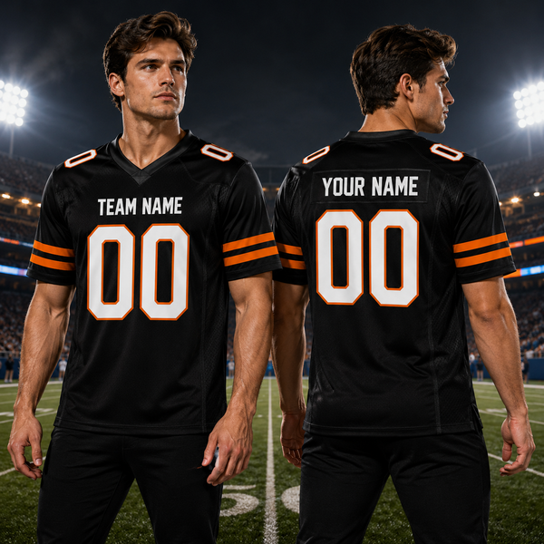 Custom Football Jersey Black, Personalized American Football Jerseys Name Number Logo, Wedding Gifts for Men Women Kids Toddler Fan (Copy)