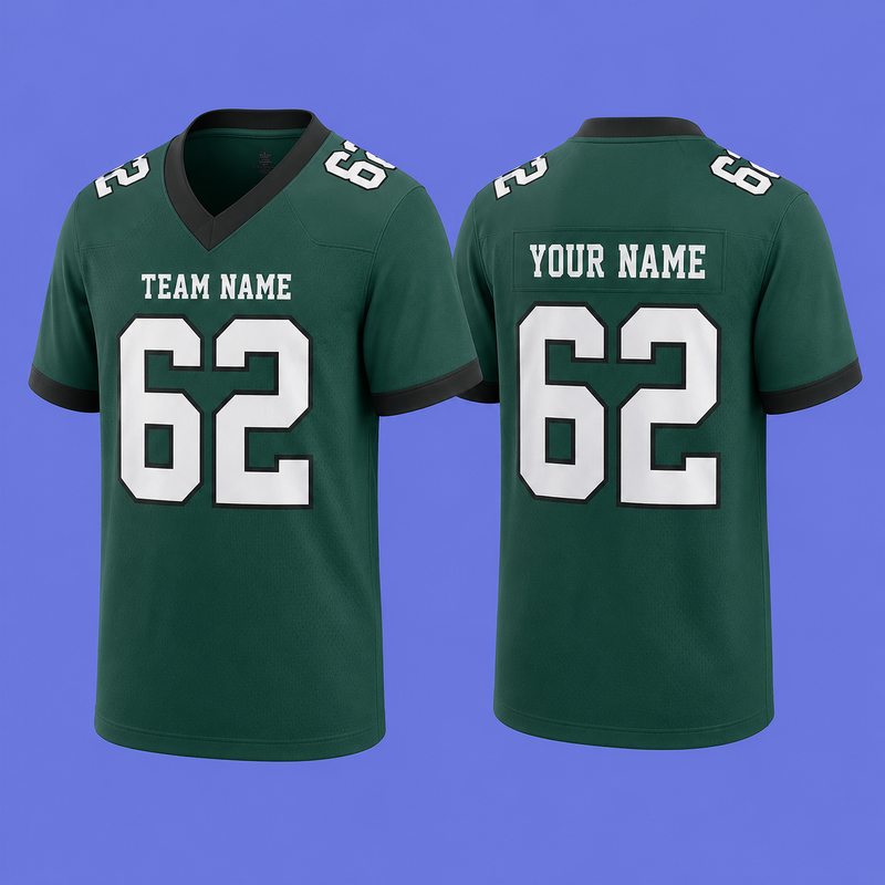 Custom Football, Soccer Jersey Green, Personalized American Football Jerseys Name Number Logo, Wedding Gifts for Men Women Kids Toddler Fan (Copy)