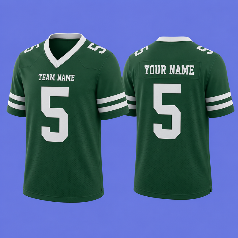 Custom Football, Soccer Jersey Green, Personalized American Football Jerseys Name Number Logo, Wedding Gifts for Men Women Kids Toddler Fan (Copy)