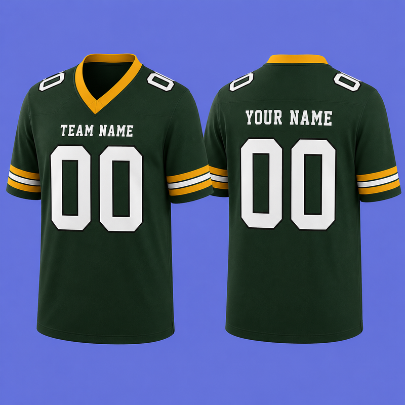 Custom Football, Soccer Jersey Green, Personalized American Football Jerseys Name Number Logo, Wedding Gifts for Men Women Kids Toddler Fan (Copy)