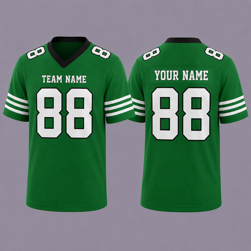 Custom Football, Soccer Jersey Green, Personalized American Football Jerseys Name Number Logo, Wedding Gifts for Men Women Kids Toddler Fan (Copy)
