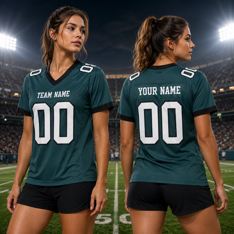 Custom Football, Soccer Jersey Green, Personalized American Football Jerseys Name Number Logo, Wedding Gifts for Men Women Kids Toddler Fan (Copy)