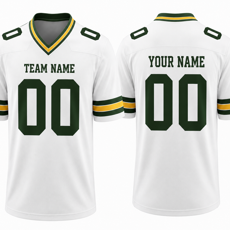 Custom Football Jersey White, Personalized American Football Jerseys Name Number Logo, Wedding Gifts for Men Women Kids Toddler Fan