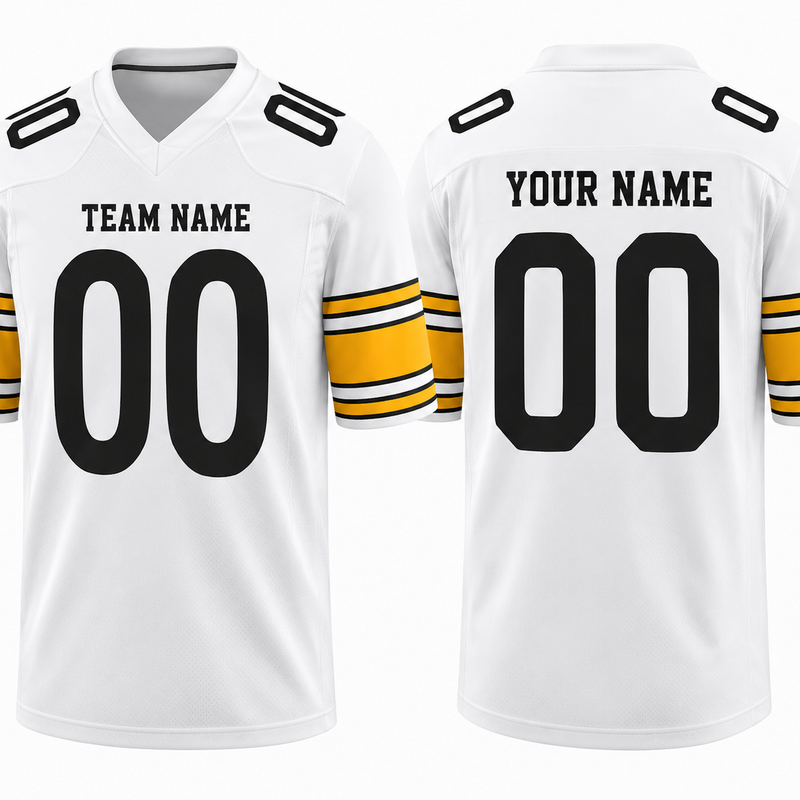 Custom Football Jersey White, Personalized American Football Jerseys Name Number Logo, Wedding Gifts for Men Women Kids Toddler Fan