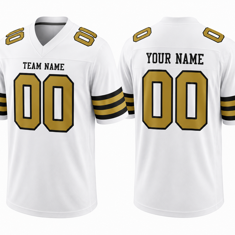 Custom Football Jersey White, Personalized American Football Jerseys Name Number Logo, Wedding Gifts for Men Women Kids Toddler Fan