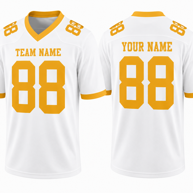 Custom Football Jersey White, Personalized American Football Jerseys Name Number Logo, Wedding Gifts for Men Women Kids Toddler Fan