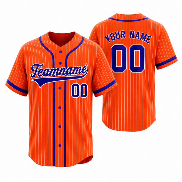 Custom Stripe Baseball Jersey , Personalized Orange Stripe Baseball Jerseys Pinstripe Baseball Shirt Hip Hop Uniform for Men Women Kids Fans (Copy)
