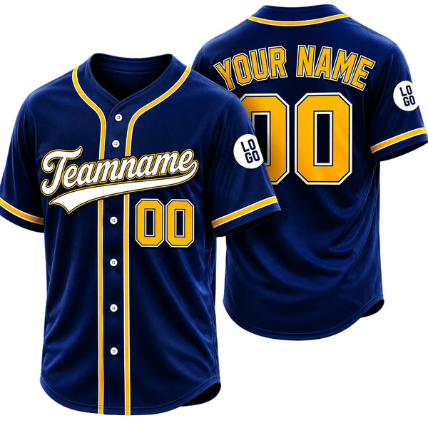 Custom Baseball Jersey Name, Number And Logo Baseball Jersey Navy