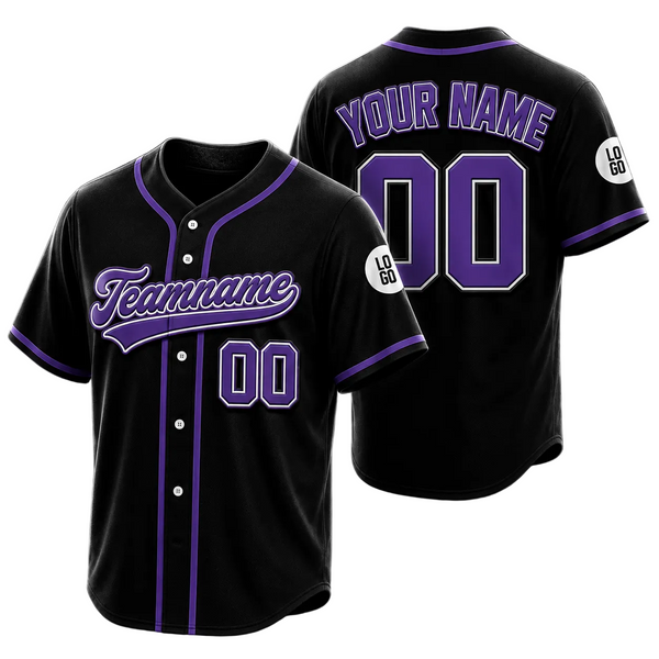 Custom Black Jersey Name And Number Baseball Jersey