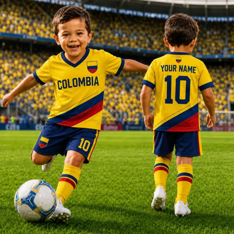 Custom Colombia Kid Soccer Jersey, Colombia Soccer Jersey For Men Women Youth Kid, Football Fan Shirt 2026, Personalized Name & Number