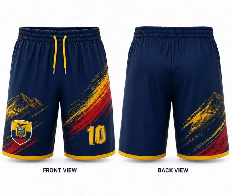 Custom Ecuador Soccer Jersey Set Kids, Personalized Name Number Football Uniform, Ecuador Fan Shirt Shorts Gift
