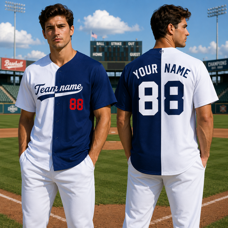 Custom Split baseball Jersey, Personalized Name Number Logo, Cheerleading and Game Day Jerseys Gifts for Men Women Kids Toddler Fan
