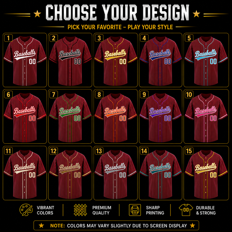 Custom Stripe Baseball Jersey , Personalized Maroon Stripe Baseball Jerseys Pinstripe Baseball Shirt Hip Hop Uniform for Men Women Kids Fans (Copy) (Copy) (Copy) (Copy)