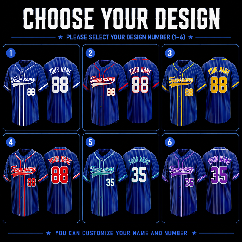Custom Stripe Baseball Jersey , Personalized Navy Stripe Baseball Jerseys Pinstripe Baseball Shirt Hip Hop Uniform for Men Women Kids Fans