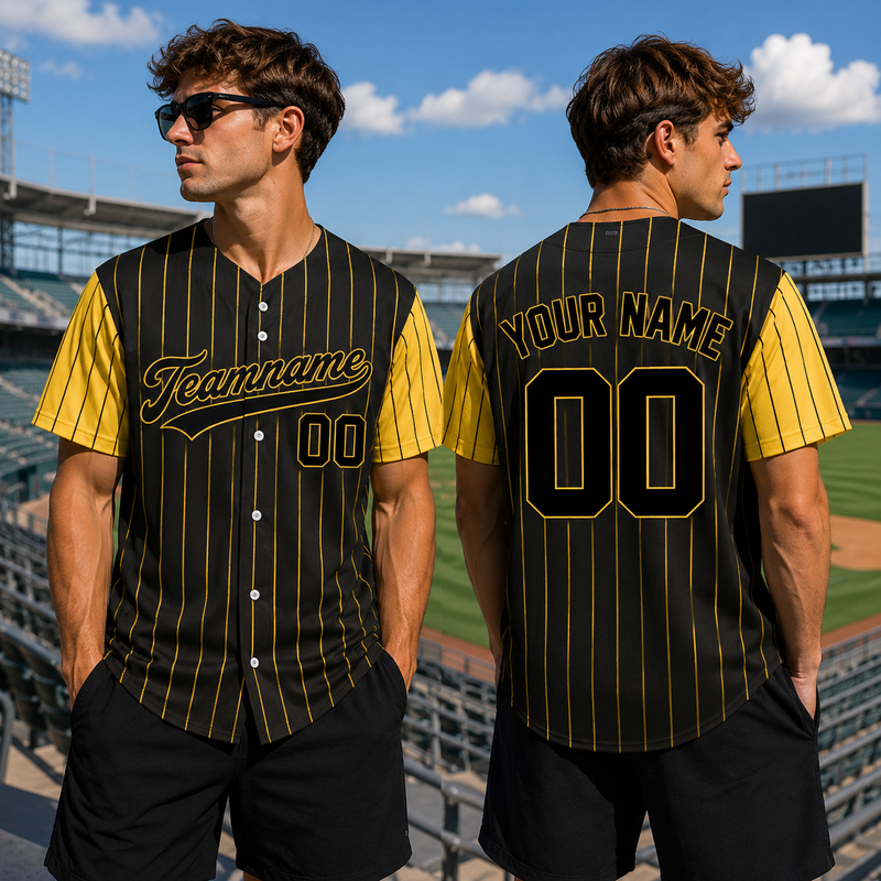 Custom Team Name Number Baseball Jersey Pinstripe, Custom Baseball Jersey for Men Women Youth Kid, Personalized Pinstripe Jersey Sand Orange