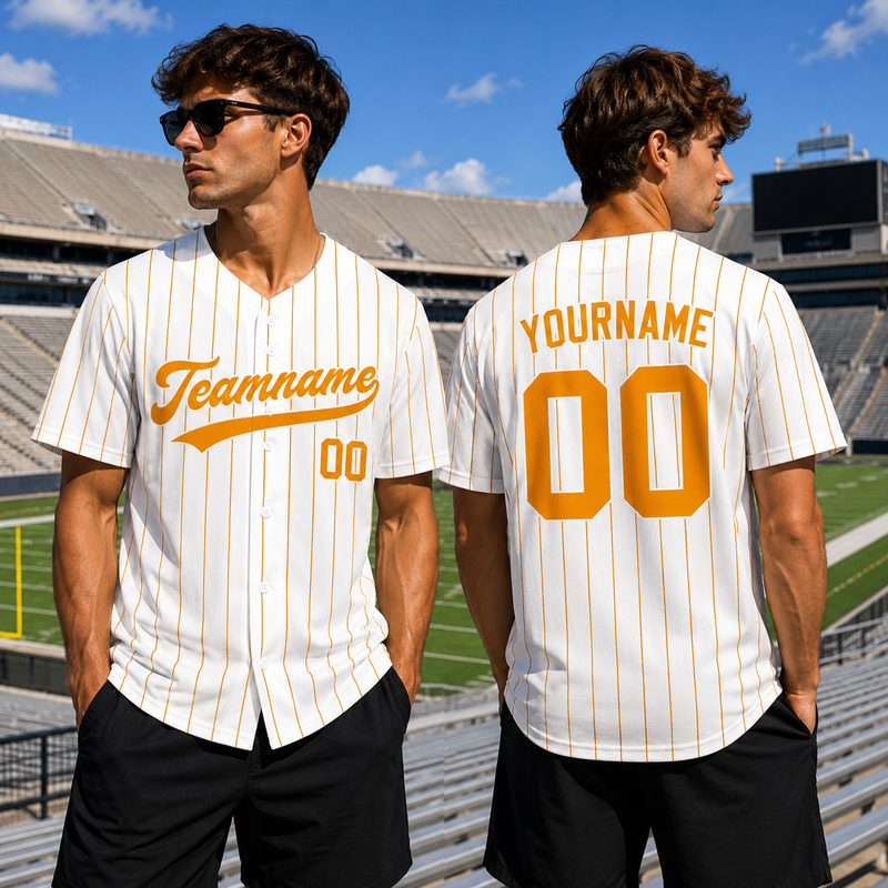 Custom Team Name Number Baseball Jersey for Men Women Youth, Personalized Jersey Orange White Black For Baseball Fan, Custom Jersey Request