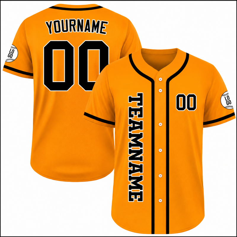 Custom Team Name Number Baseball Jersey for Men Women Youth, Personalized Jersey Orange White Black For Baseball Fan, Custom Jersey Request