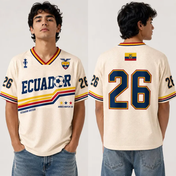 Ecuador Soccer Jersey, Retro La Tri Shirt, Custom Name Number Jersey, Ecuadorian Soccer Fan Gift