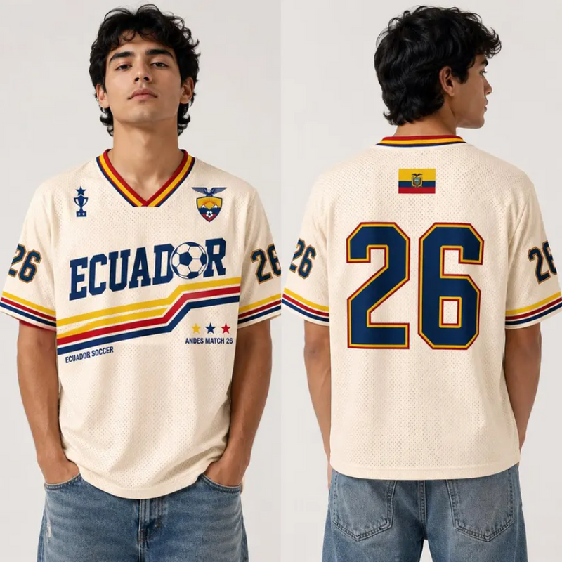 Ecuador Soccer Jersey, Retro La Tri Shirt, Custom Name Number Jersey, Ecuadorian Soccer Fan Gift