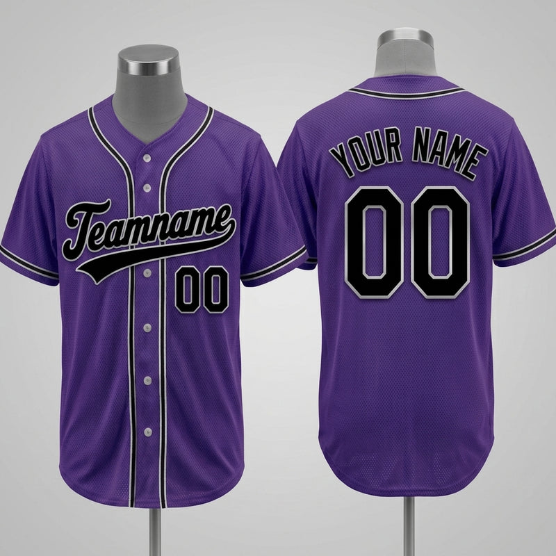Custom Baseball Jersey Name, Number And Logo Baseball Jersey Purple, Unisex Jersey Premium
