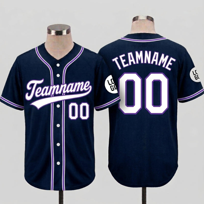 Custom Baseball Jersey Name, Number And Logo Baseball Jersey Navy
