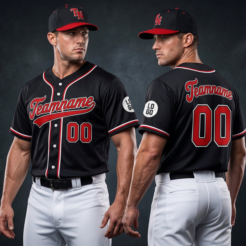 Custom Black Jersey Name And Number Baseball Jersey
