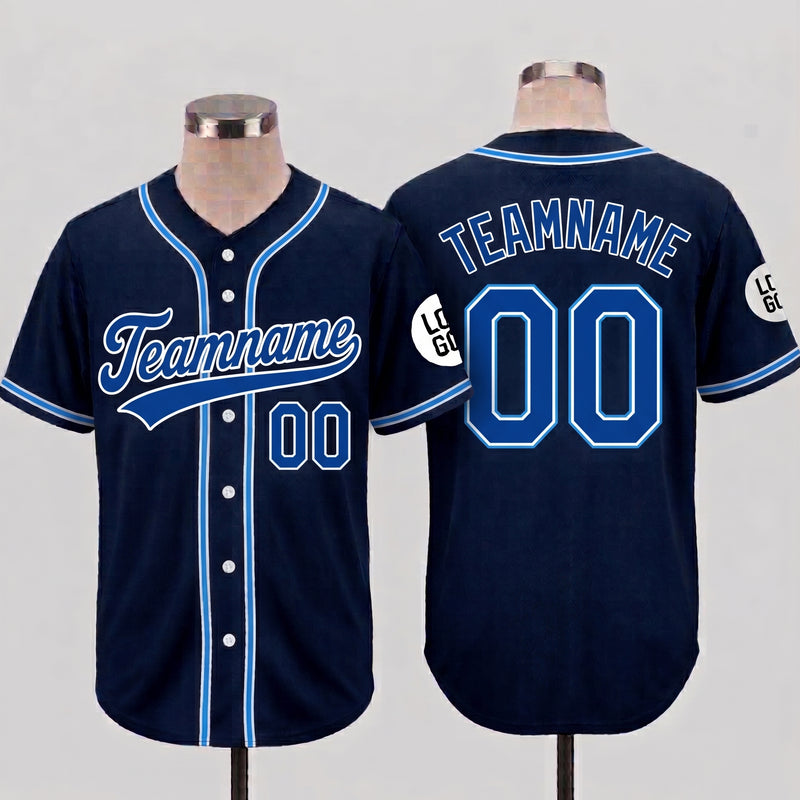 Custom Baseball Jersey Name, Number And Logo Baseball Jersey Navy