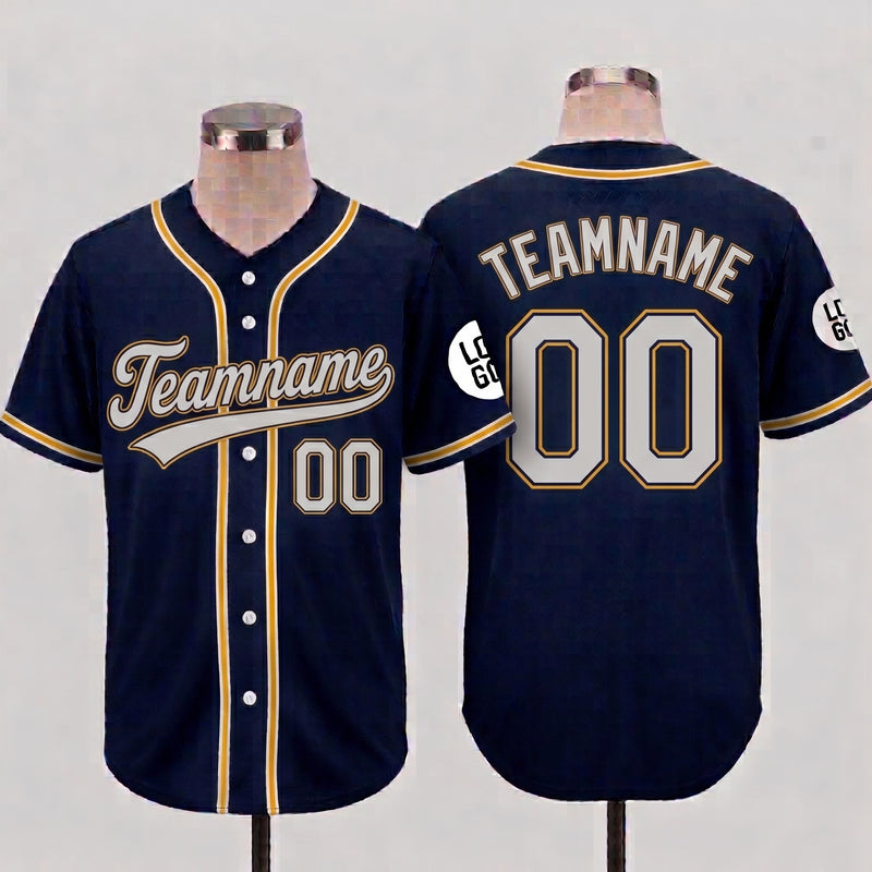 Custom Baseball Jersey Name, Number And Logo Baseball Jersey Navy