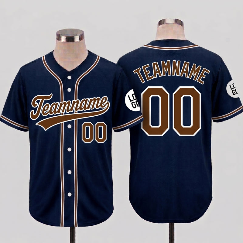 Custom Baseball Jersey Name, Number And Logo Baseball Jersey Navy