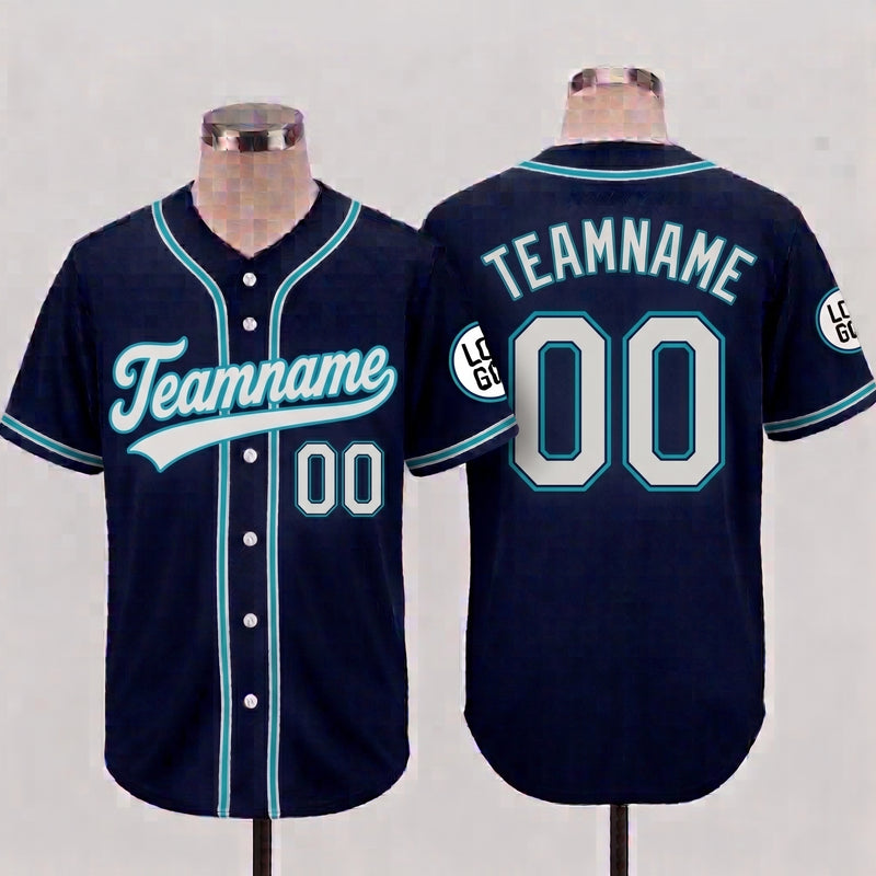 Custom Baseball Jersey Name, Number And Logo Baseball Jersey Navy