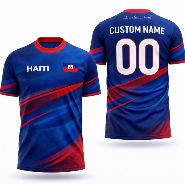 Customizable Haiti Soccer Jersey and Shorts Set, Fan Apparel, Team Kit