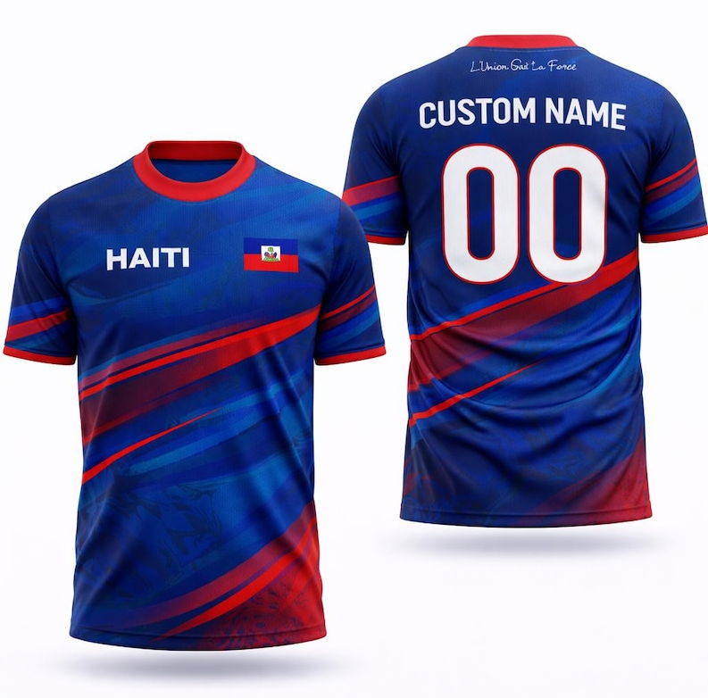 Customizable Haiti Soccer Jersey and Shorts Set, Fan Apparel, Team Kit